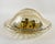 Metal Vintage Art Glass and Gilt Brass Ceiling Lamp For Sale - Image 7 of 7