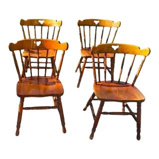 Swiss-American Tell City Pub Chairs in Hard Rock Maple - Set of 4 For Sale