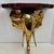 Brass Mid 20th Century Pair Hollywood Regency Style Elephant Head Motif Brass Wall Brackets For Sale - Image 8 of 14