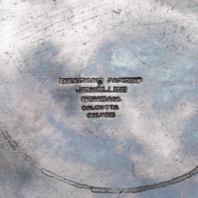 Antique 20th Century Indian solid silver bowl, of a large size and heavy gauge, the bowl is finely chased in a typically...