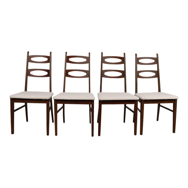 Midcentury Dining Chairs in Style of Kent Coffey Perspecta Cats Eye For Sale