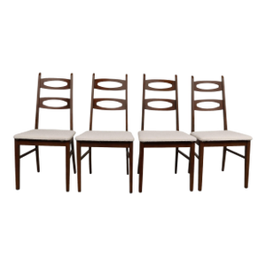 Midcentury Dining Chairs in Style of Kent Coffey Perspecta Cats Eye