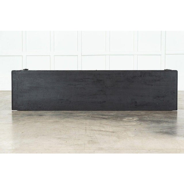 Wood Large English Grain Ebonised Oak Dresser Base, 1870s For Sale - Image 7 of 17