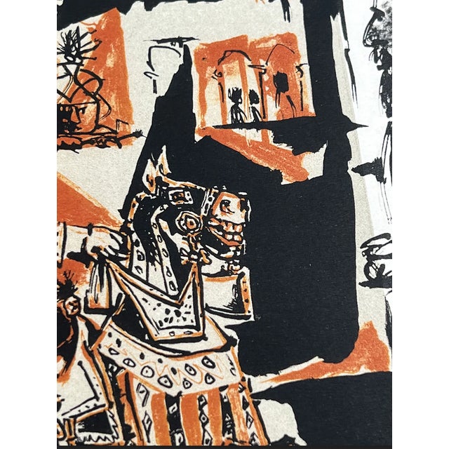 4 Pablo Picasso Lithographs (4pc Set) ~ Le Depart Et Cheval ~ W/Frames For Sale - Image 11 of 11