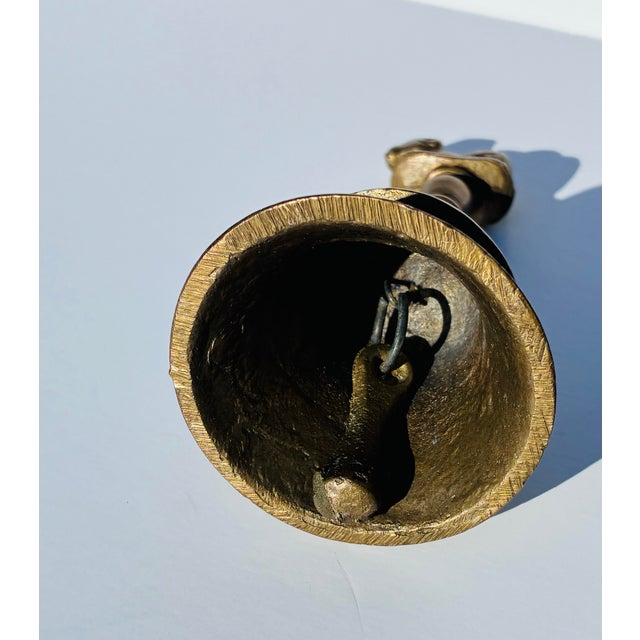 Late 19th Century 19th Century Antique Brass Nandi the Bull Puja Bell For Sale - Image 5 of 5