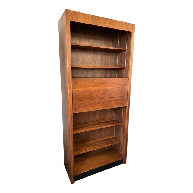 Glenn of California American Walnut Bookshelf + Drawers, Mid 20th Century For Sale