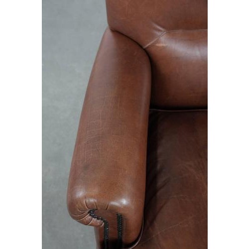 Animal Skin Club Chair in Cowhide Leather For Sale - Image 7 of 16