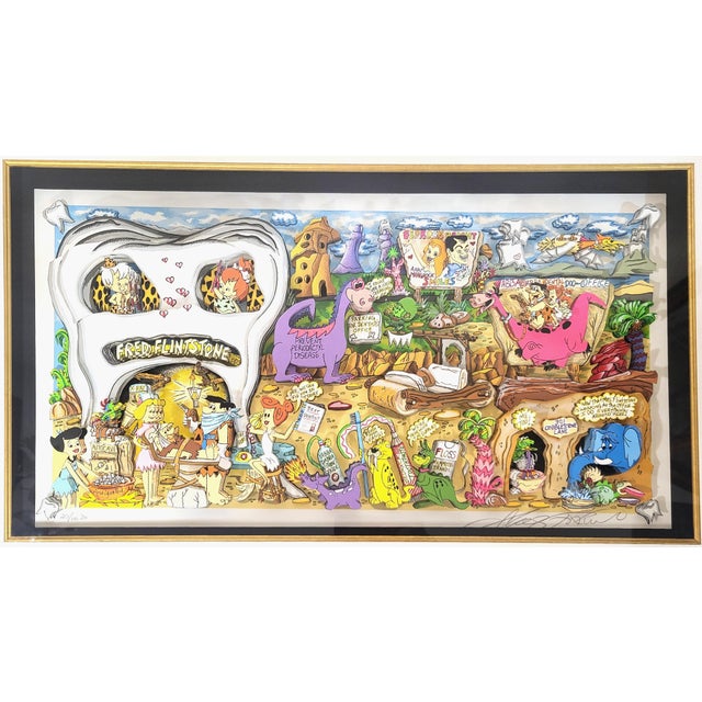 Late 20th Century Original 3d Pop Art "Yabba Dabba Doo Dental" Flintstones by Charles Fazzino 20/100 DX For Sale - Image 5 of 18