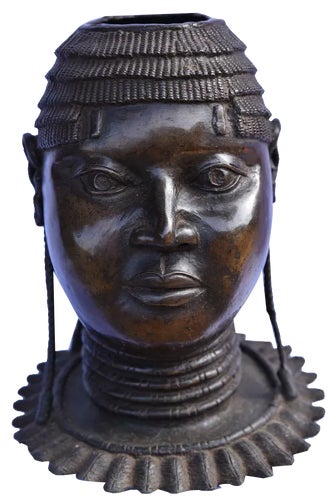 Ife Bini / Edo Artist, Head of Queen Mother, Pre-1800, Bronze