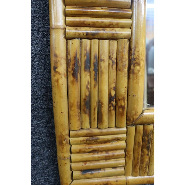 Mid-Century Modern Faux Bamboo Wall Mirror For Sale - Image 11 of 11