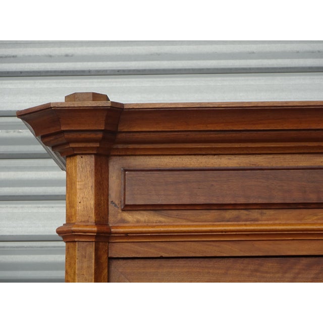 Antique Louis Philippe Walnut Wardrobe, 1890s For Sale - Image 6 of 18
