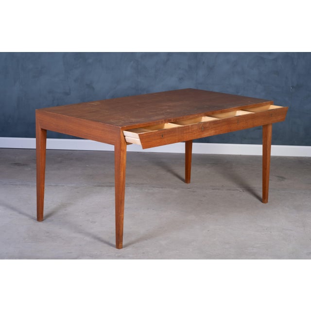 Severin Hansen Vintage Danish Teak Desk by Severin Hansen for Haslev Møbelfabrik, 1950s For Sale - Image 4 of 12