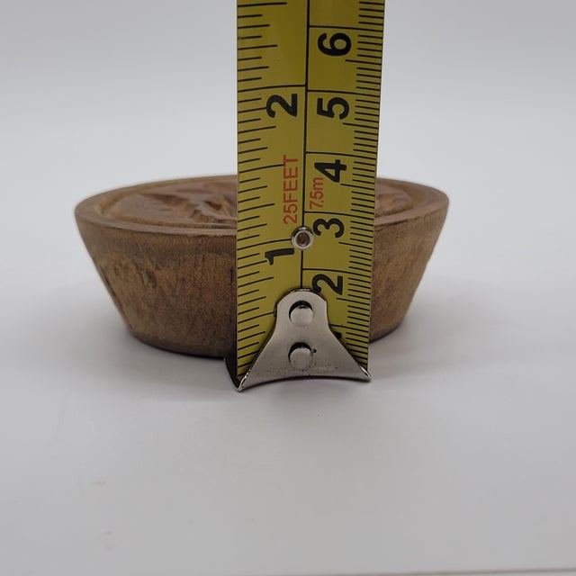 Early 20th Century Antique Hand Carved Wooden Butter Mold Stamp Pineapple Motif Primitive Tool For Sale - Image 5 of 5