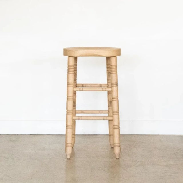 2020s Panoplie Bar Stool, White Oak For Sale - Image 5 of 9