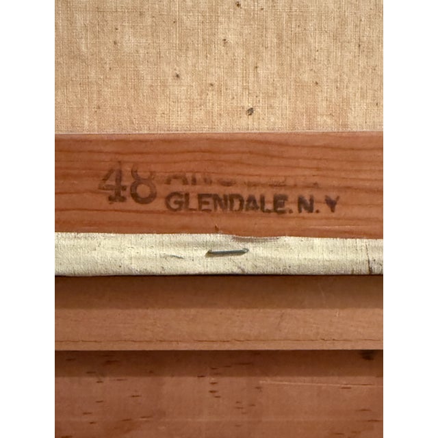 Traditional 1960s Mid-Century Tonalist Landscape Oil Painting in Hand-Carved Gilt Frame, 24 × 48 For Sale - Image 3 of 7