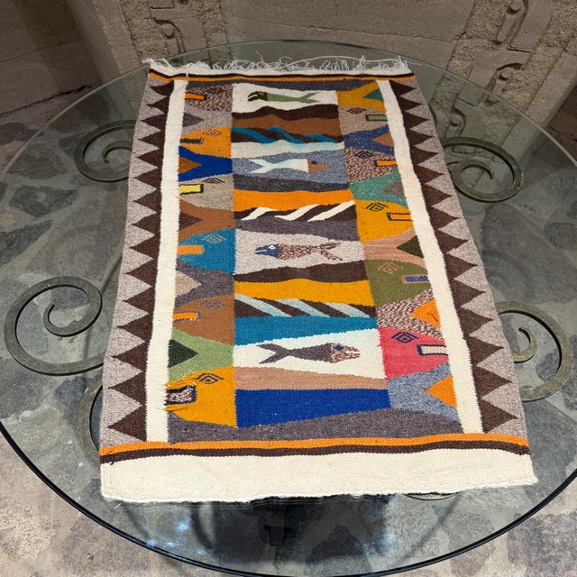 1960s Wall Art Hand-Woven Fish Tapestry Pair For Sale - Image 11 of 12