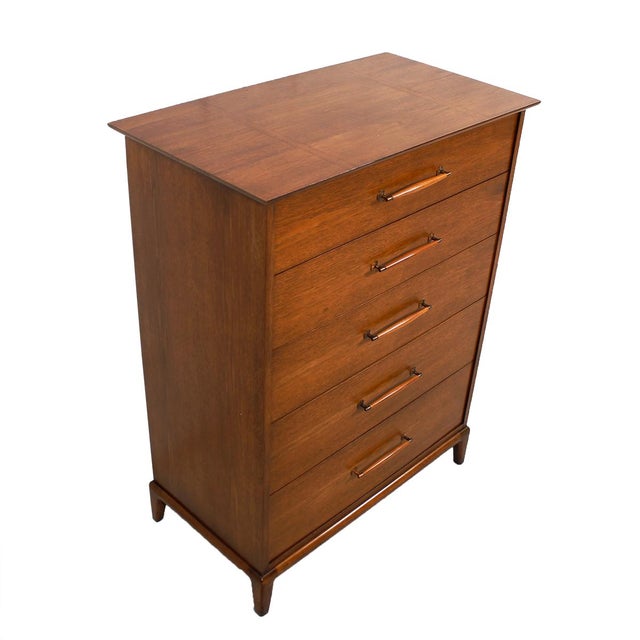 Walnut MCM Heritage Henredon Tall Dresser Chairish