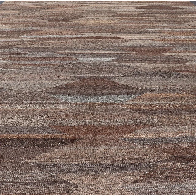 Natural Brown Color-Tone Flat-Weave Kilim by Keivan Woven Arts 6'9 x 9'9 Flat-weave Kilim rug with natural brown tones....