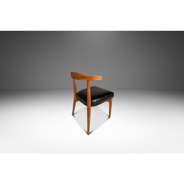 Rare Set of Four (4) Mid-Century Modern Dining Chairs in Oak Attributed to Lawrence Peabody for Richardson Nemschoff, Usa, C. 1950s For Sale In Orlando - Image 6 of 18