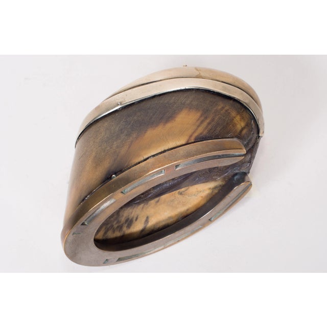 Metal 19th Century Hoof Box With Metal Fittings For Sale - Image 7 of 8