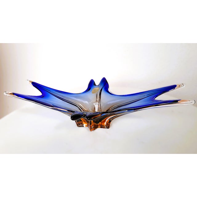 Glass Bowl Set Murano Object: Set of 2 Glass Bowls Age: Approx. 1970s Color/Material: Cobalt Blue / Glass Large Glass Bowl...