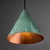 Metal Hans-Agne Jakobsson Verdigris Patinated 'Tratten' Pendant For Sale - Image 7 of 10