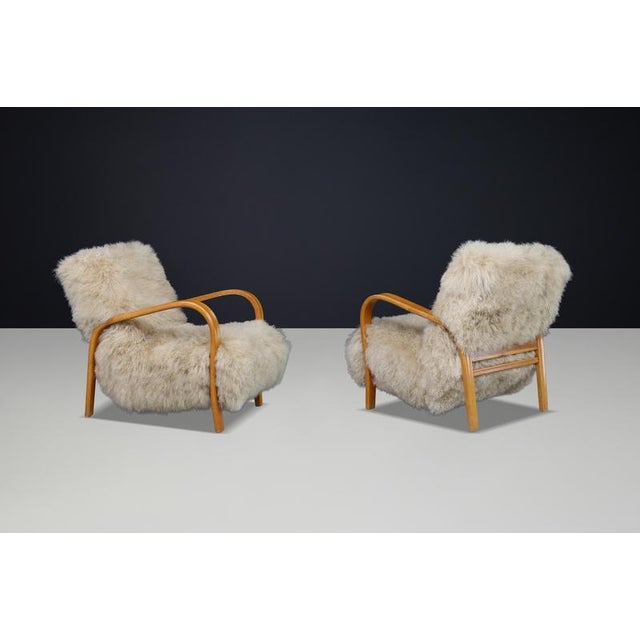 Czech Bentwood Lounge Chairs, 1940s, Set of 2 For Sale - Image 11 of 15
