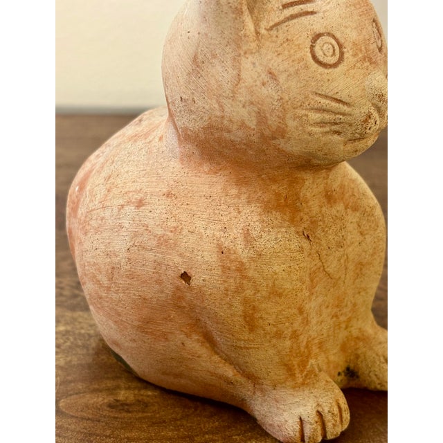 1960s Vintage 1960s Mid-Century Terracotta Cat Sculpture For Sale - Image 5 of 8
