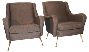Set of Mid-Century Lounge Chairs, 1950s