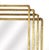 Antiqued and classic, brings elegance where ever its hung. Place this Antiqued Gold rectangle mirror over a console table...