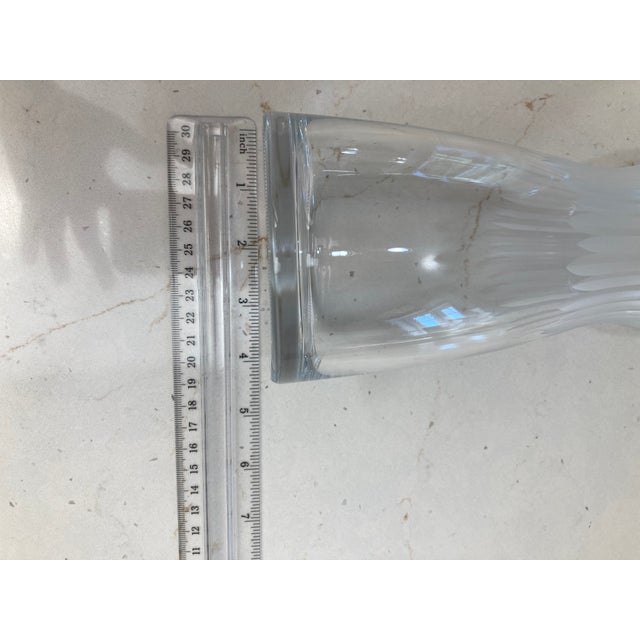 Sophisticated Hourglass Crystal Vase For Sale - Image 4 of 9