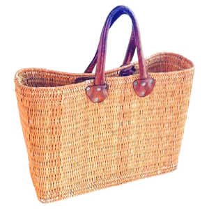 Vintage French Wicker Basket, 1970s