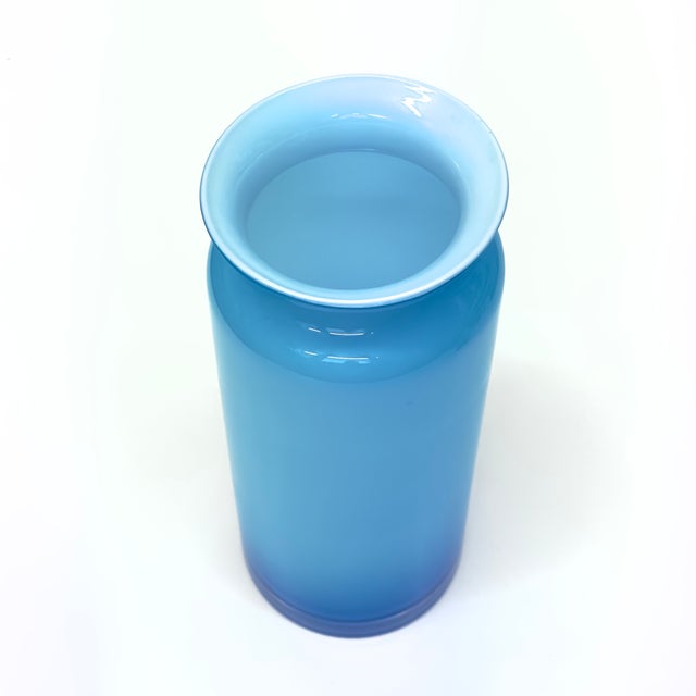 Milky Sky Blue Mixed Glass Vessel Curation - Group of 5 For Sale - Image 4 of 13