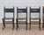 Spanish Set of Six Mid-20th Century Spanish Walnut and Leather Dining Chairs For Sale - Image 3 of 9