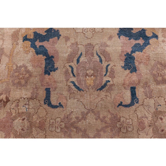 Early 20th Century Antique Indian Bold Handmade Wool Rug For Sale - Image 5 of 9