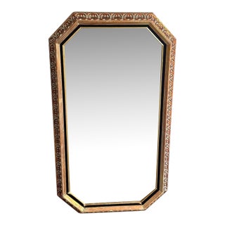 1960s-70s Octagonal Gilt Frame Wall Mirror For Sale