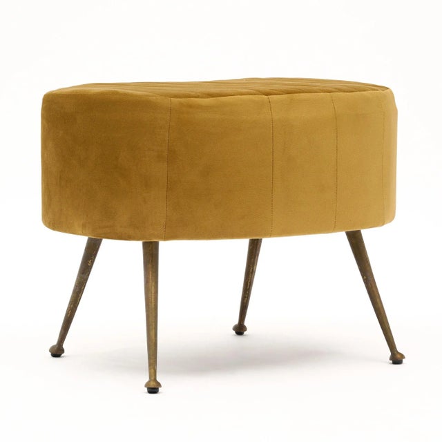 Vintage Italian Modernist Gold Stools For Sale In Austin - Image 6 of 9