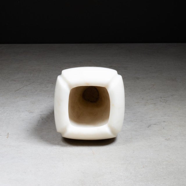 ABOUT This tapered solid marble sculptural vase features a polished finish with subtle veining. CREATOR Unknown. DATE OF...