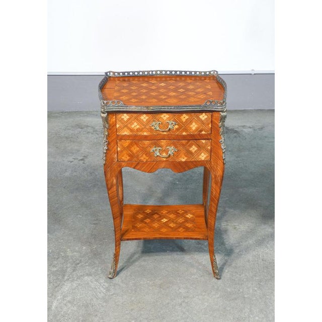 Napoleon III Bedside Table in Inlaid Wood, 1800 For Sale - Image 13 of 18