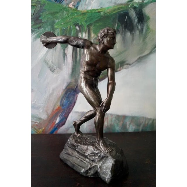 Art Deco Bronze Statues, Germany, 1930s, Set of 2 For Sale - Image 3 of 13