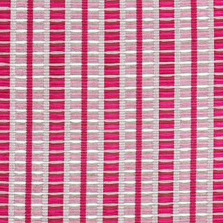 Sample - Schumacher X A Rum Fellow Palopo Hand Woven Stripe Fabric in Flamingo For Sale