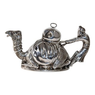 French Silver-Plated Karawan Camel Teapot by Mariage Frères, Paris, 1990s For Sale