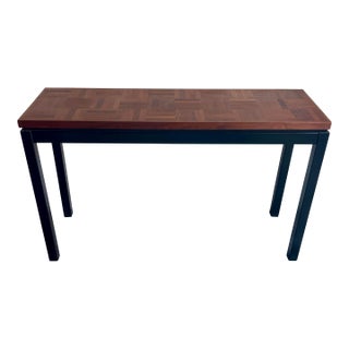 1950s j.b. Van Sciver Parquet Top Console Table - Mid-Century Modern For Sale