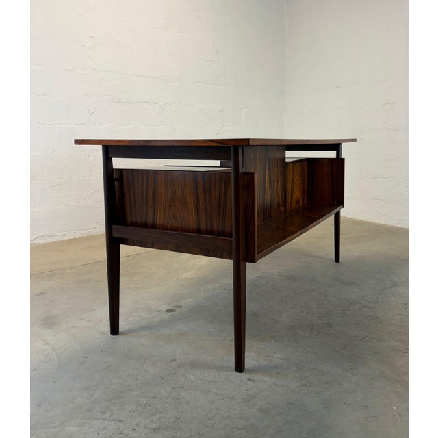 1960s Tibergaard Danish Rosewood Desk Designed by Gunnar Nielsen Tibergaard For Sale - Image 4 of 4