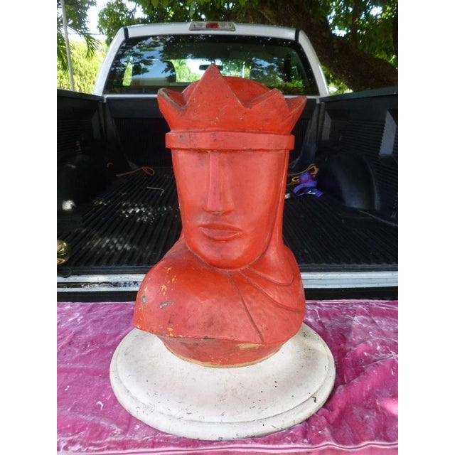 1940's Vintage Large Art Deco Style Knight Chess Piece Model For Sale - Image 4 of 8