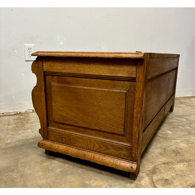 Antique English Oak Blanket Chest For Sale In Naples, FL - Image 6 of 10