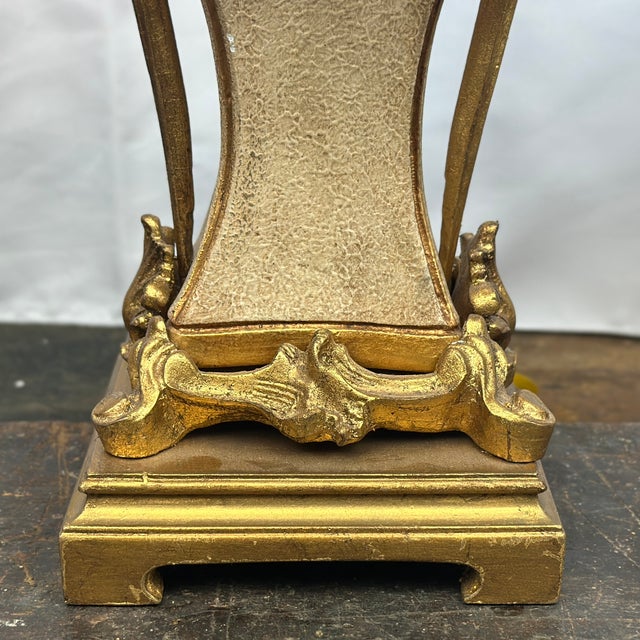 Chelsea House Inc. French Style Table Lamp With Brass Crab Finial For Sale In Philadelphia - Image 6 of 12