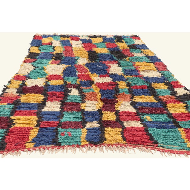 Tribal Vintage Azilal Moroccan Rug, 04'04 X 07'10 For Sale - Image 3 of 10