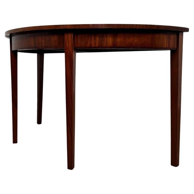 Wood 19th Century English Mahogany Demi-Lune Side Table For Sale - Image 7 of 8