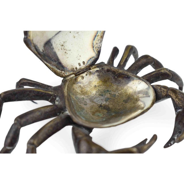 Mid 20th Century Silvered Crab Shape Box For Sale - Image 9 of 12